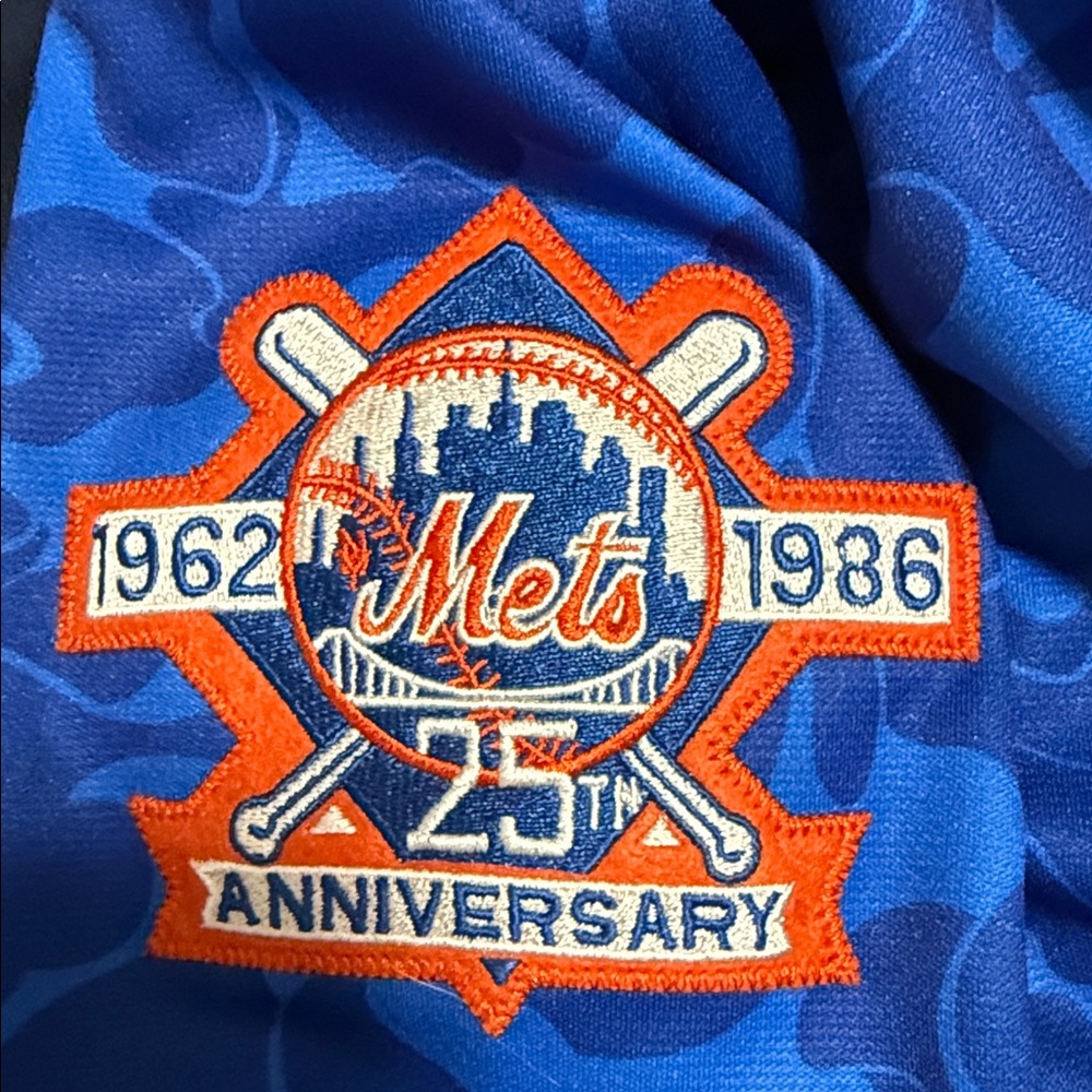 BAPE x Mitchell & Ness NY Mets 1986 Camo Track Jacket M - Picture 4 of 8